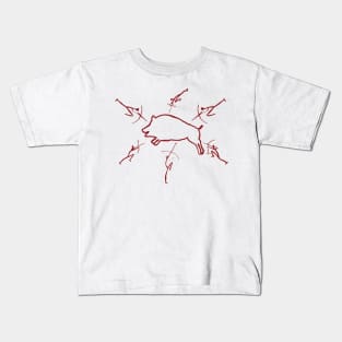 The Boar Hunt  Red version Kids T-Shirt